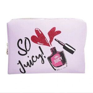 Juicy Couture Lavender and Red Cosmetic Bag